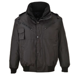 Portwest Mens 4 in 1 Bomber Jacket - S, Black