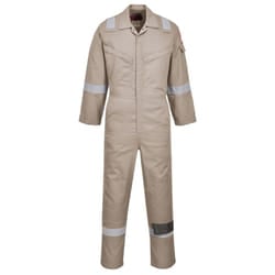Portwest Unisex Adult Flame Resistant Anti-Static Overalls - S, Khaki