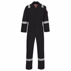 Portwest Unisex Adult Flame Resistant Anti-Static Overalls - M, Black