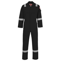 Portwest Unisex Adult Flame Resistant Anti-Static Overalls - M, Black