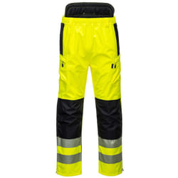 Portwest Mens PW3 Extreme Hi-Vis Waterproof Trousers - 32R, Yellow/Black