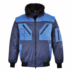 Portwest Mens Two Tone Pilot Jacket - S, Navy