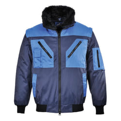 Portwest Mens Two Tone Pilot Jacket - S, Navy