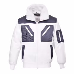 Portwest Mens Two Tone Pilot Jacket - L, White