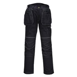 Portwest Mens PW3 Stretch Holster Pocket Work Trousers - 30R, Black