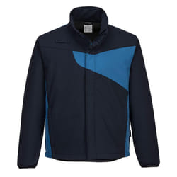 Portwest Mens PW2 Softshell Jacket - M, Navy/Royal Blue