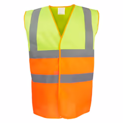 Yoko Unisex Adult Two Tone Reflective Vest - M, Yellow/Orange