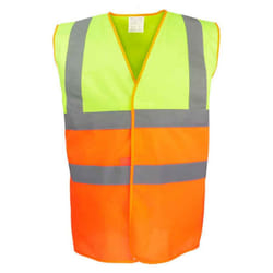 Yoko Unisex Adult Two Tone Reflective Vest - XXL, Yellow/Orange