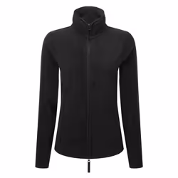 Premier Womens/Ladies Artisan Contrast Trim Fleece Jacket - XL, Black/Black