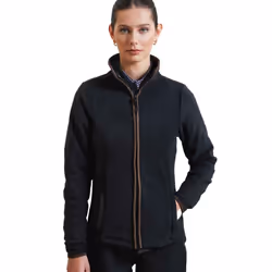 Premier Womens/Ladies Artisan Contrast Trim Fleece Jacket - XL, Black/Black