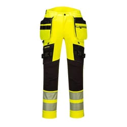 Portwest Mens DX4 Hi-Vis Detachable Holster Pocket Trousers - 48R, Yellow/Black