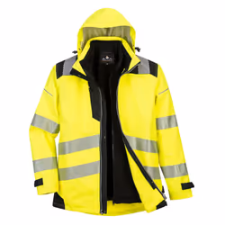 Portwest Mens PW3 3 In 1 Hi-Vis Jacket - XXL, Yellow/Black