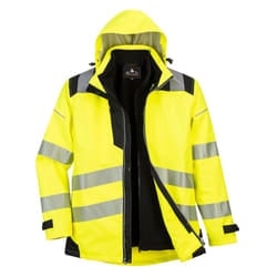 Portwest Mens PW3 3 In 1 Hi-Vis Jacket - XXL, Yellow/Black