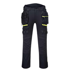 Portwest Mens DX4 Detachable Holster Pocket Trousers - 32R, Black