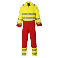 Portwest Unisex Adult Services Bizflame Pro High-Vis Overalls - XL, Yellow/Red