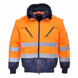 Portwest Mens PJ50 Hi-Vis 3 In 1 Jacket - L, Orange/Navy