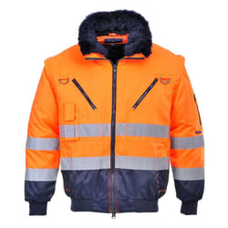 Portwest Mens PJ50 Hi-Vis 3 In 1 Jacket - L, Orange/Navy