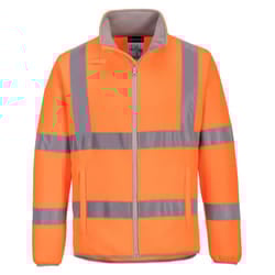 Portwest Mens Eco Friendly Hi-Vis Safety Fleece Jacket - M, Orange