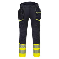 Portwest Mens DX4 Class 1 Hi-Vis Detachable Holster Pocket Trousers - 30R, Yellow/Black