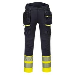 Portwest Mens DX4 Class 1 Hi-Vis Detachable Holster Pocket Trousers - 41R, Yellow/Black