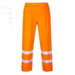 Portwest Mens Rain Hi-Vis Safety Traffic Trousers - 3XL R, Orange