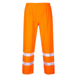 Portwest Mens Rain Hi-Vis Safety Traffic Trousers - XS R, Orange