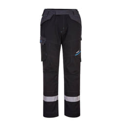 Portwest Mens WX3 Flame Resistant Work Trousers - 34R, Black