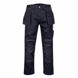Portwest Mens PW3 Cotton Holster Pocket Work Trousers - 41R, Black