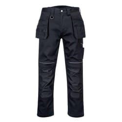 Portwest Mens PW3 Cotton Holster Pocket Work Trousers - 41R, Black