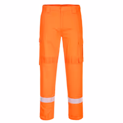 Portwest Mens Bizflame Plus Panelled Work Trousers - M, Orange