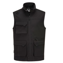 Portwest Mens KX3 Softshell Gilet - S, Black