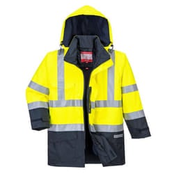 Portwest Mens Hi-Vis Bizflame Rain Multi-Norm Jacket - 3XL, Yellow/Navy