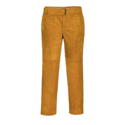 Portwest Mens Welding Leather Trousers - XL, Tan