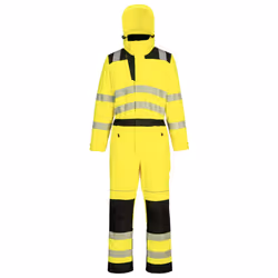 Portwest Unisex Adult PW3 Waterproof Hi-Vis Overalls - 41R, Yellow/Black