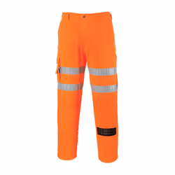 Portwest Mens Hi-Vis Rail Work Trousers - L R, Orange