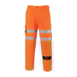 Portwest Mens Hi-Vis Rail Work Trousers - L R, Orange