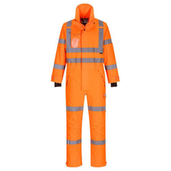 Portwest Mens Extreme Rain Hi-Vis Safety Overalls - XXL, Orange