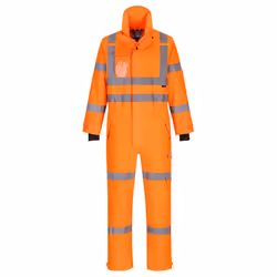 Portwest Mens Extreme Rain Hi-Vis Safety Overalls - XL, Orange
