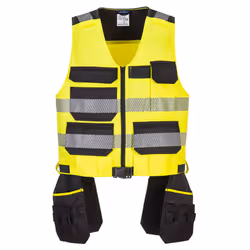 Portwest Mens PW3 Hi-Vis Safety Vest - XL, Yellow/Black