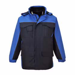 Portwest Mens Parka - S, Navy/Royal Blue