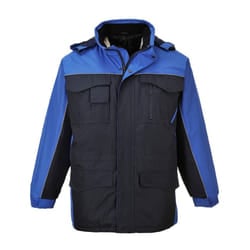 Portwest Mens Parka - S, Navy/Royal Blue