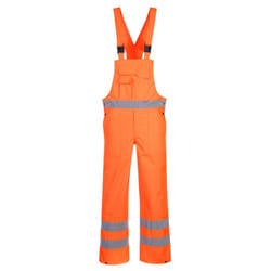 Portwest Mens Hi-Vis Breathable Bib And Brace Trouser - XL, Orange