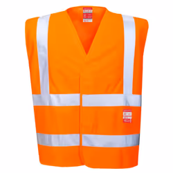 Portwest Mens Flame Resistant Safety Hi-Vis Vest - XXL-3XL, Orange