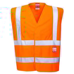 Portwest Mens Flame Resistant Safety Hi-Vis Vest - XXL-3XL, Orange