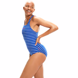 Speedo Womens/Ladies Medalist One Piece Swimsuit - 24 UK, Blue/White
