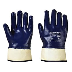 Portwest Unisex Adult A302 Nitrile Safety Gloves - M, Navy