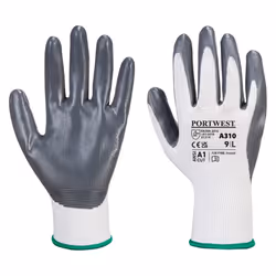 Portwest Unisex Adult A310 Flexo Nitrile Grip Gloves - XS, Grey/White