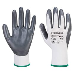 Portwest Unisex Adult A310 Flexo Nitrile Grip Gloves - XS, Grey/White