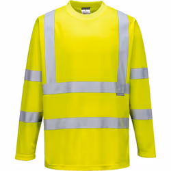 Portwest Mens Hi-Vis Long-Sleeved T-Shirt - 3XL, Yellow