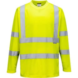 Portwest Mens Hi-Vis Long-Sleeved T-Shirt - 3XL, Yellow